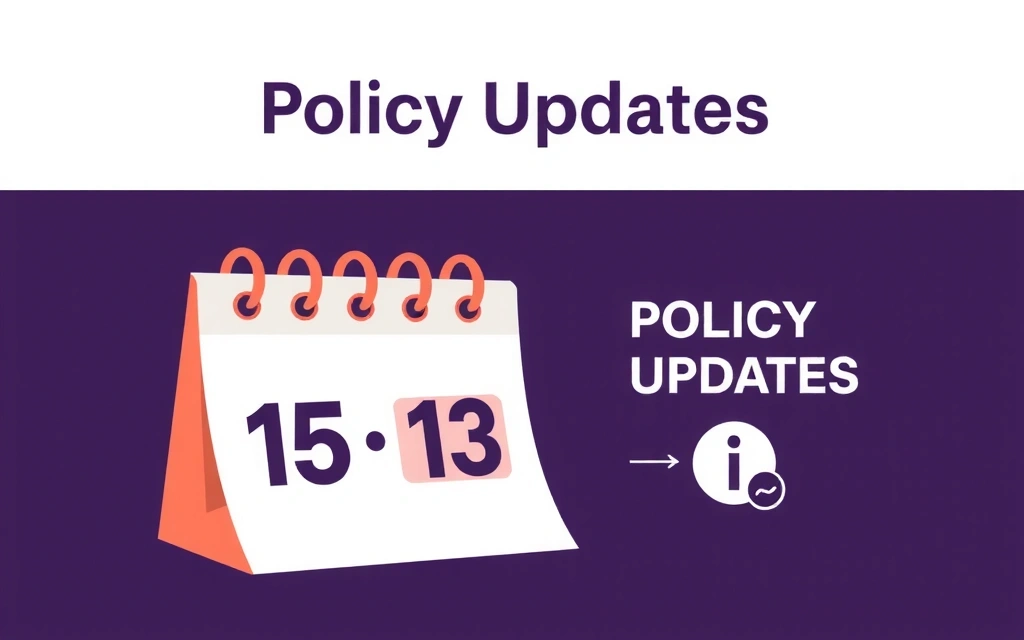 Calendario con fecha de actualización de la política de cookies